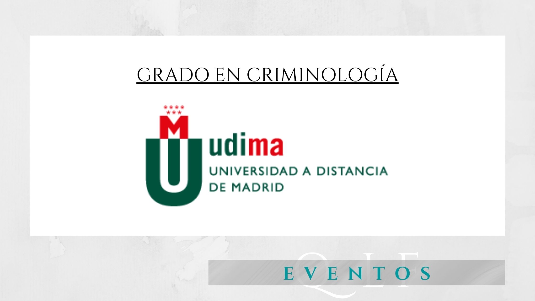 Quiara López Ferrer abogada penalista comienza estudio del delito grado criminología UDIMA Madrid